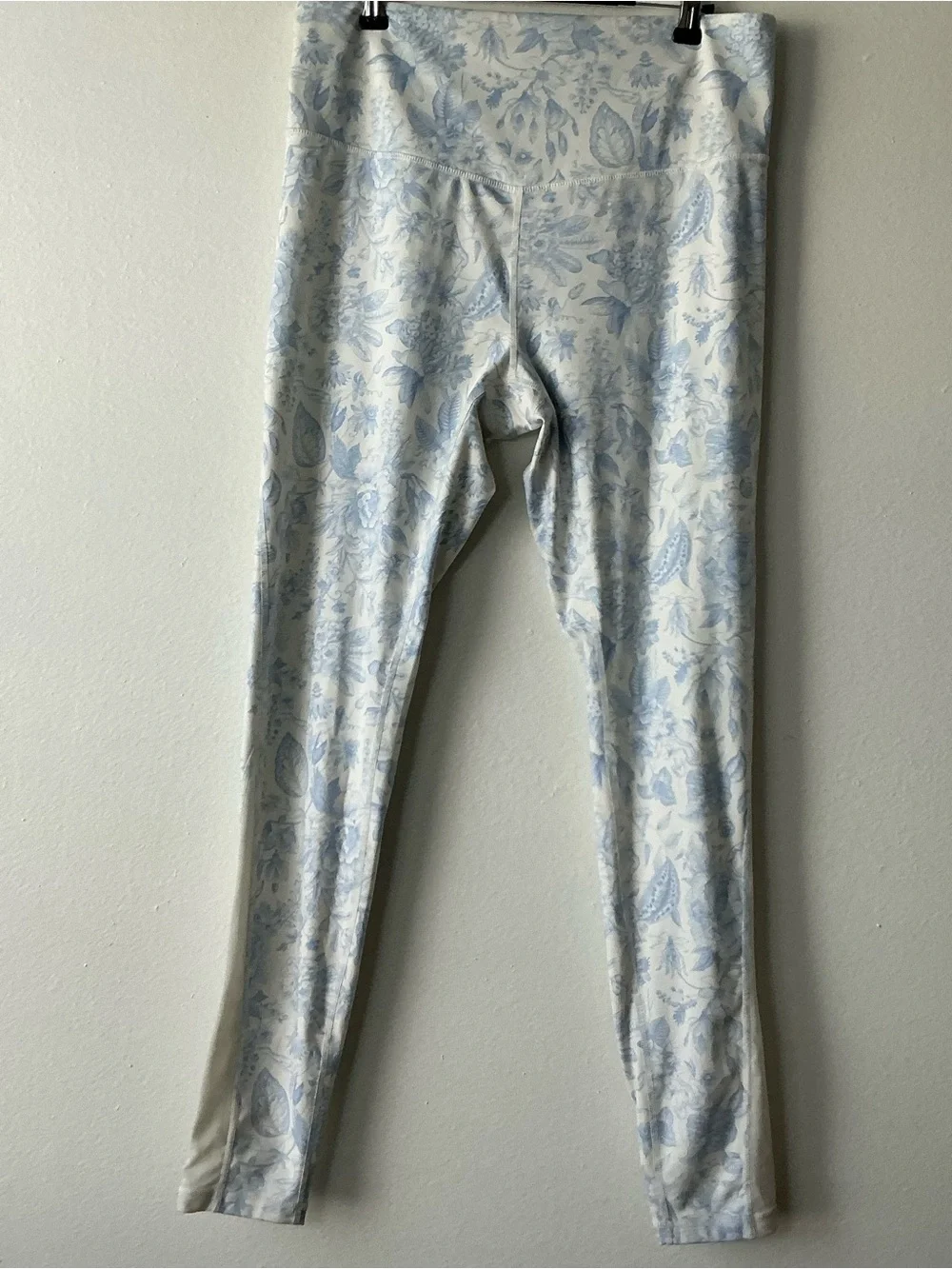 Antonio Melani Blue Floral High Waisted Leggings Women's XL Toile Print - Picture 1 of 10